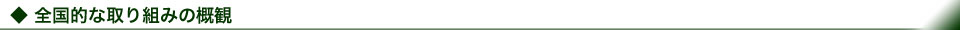 全国的な取り組みの概観